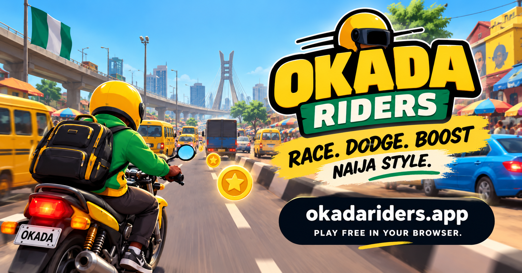 Stat Boost Screen Okada Riders — race okadas across six Nigerian cities